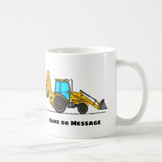 Personalisierter Bagger-Mug, Geschenk für Baggerfa Kaffeetasse (Rechts)