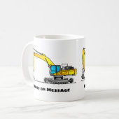 Personalisierter Baggerbecher, Baggerfahrer-Gesche Kaffeetasse (Vorderseite Links)