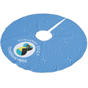 Personalisierter bahamischer Flagge Dunkler Engel Polyester Weihnachtsbaumdecke