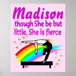 PERSONALISIERTER BALANCE BEAM QUEEN GYMNASTICS POS POSTER