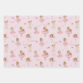 Personalisierter Ballerina Ballet Name Kleinere Bi Geschenkpapier Set (Vorderseite 3)
