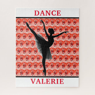 Personalisierter Ballerina-Candy-Cane-Christmatanz Puzzle