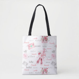 Personalisierter Ballerina Geschenk Hübsch rosa Tasche