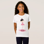 Personalisierter Ballerina-Mädchen-T - Shirt (Vorne ganz)