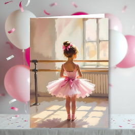 Personalisierter Ballett-Geburtstag + Malvorlage Karte