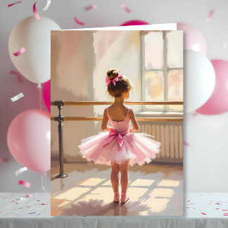 Personalisierter Ballett-Geburtstag + Malvorlage Karte