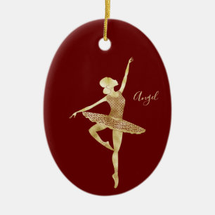 Personalisierter Ballett-Weihnachtsschmuck für Tän Keramik Ornament
