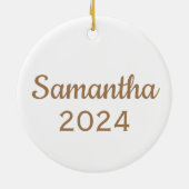 Personalisierter Balletttänzer, individuelle Tutu Keramik Ornament (Hinten)