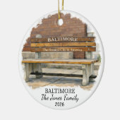 Personalisierter Baltimore-Schmuck, Maßgeschneider Keramik Ornament (Links)