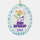 Personalisierter Band-Direktor Christmas Gift Keramikornament (Rechts)