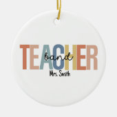 Personalisierter Bandlehrer Weihnachten Keramik Ornament (Vorne)