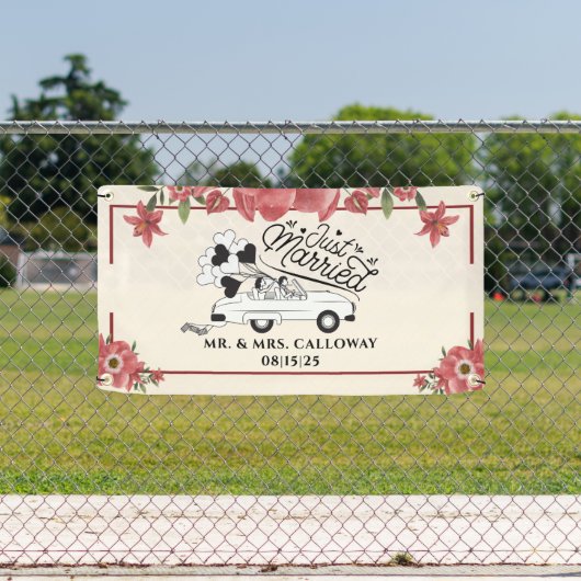 personalisierter Banner für verheiratete Fahrzeuge (Insitu)