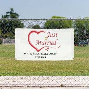 personalisierter Banner für verheiratete Fahrzeuge