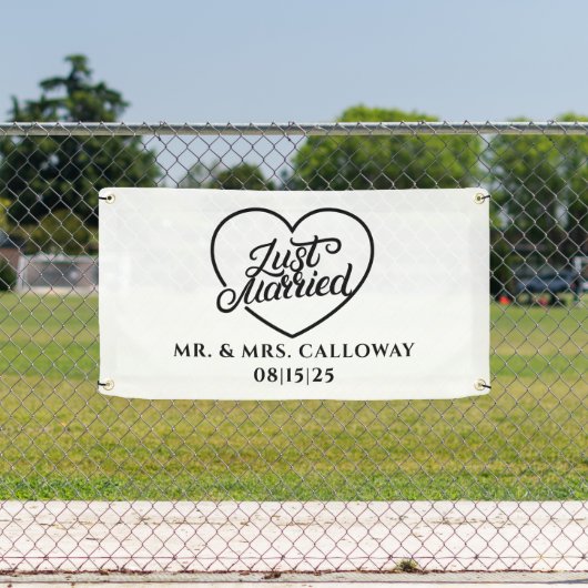 personalisierter Banner für verheiratete Fahrzeuge (Insitu)