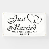 personalisierter Banner für verheiratete Fahrzeuge (Horizontal)