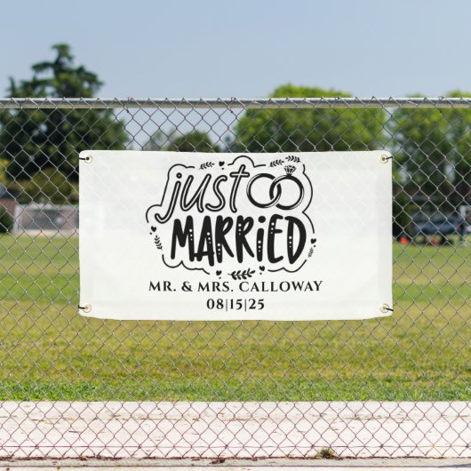 personalisierter Banner für verheiratete Fahrzeuge (Insitu)