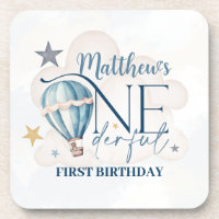 Personalisierter Bär in einem Ballon-Untersetzer