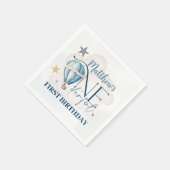 Personalisierter Bär in einem Ballonpapier Napkins Serviette (Ecke)