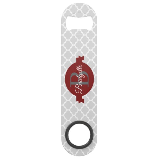 Personalisierter Bar-Key für Red Quatrefoil Speed Flaschenöffner (Vorderseite)