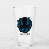Personalisierter Bar Octopus Pint Glas (Vorderseite)