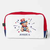 Personalisierter Bärenname Name der Kinder Waschbeutel (Vorderseite)