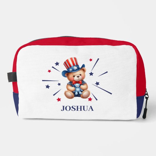 Personalisierter Bärenname Name der Kinder Waschbeutel (Vorderseite)