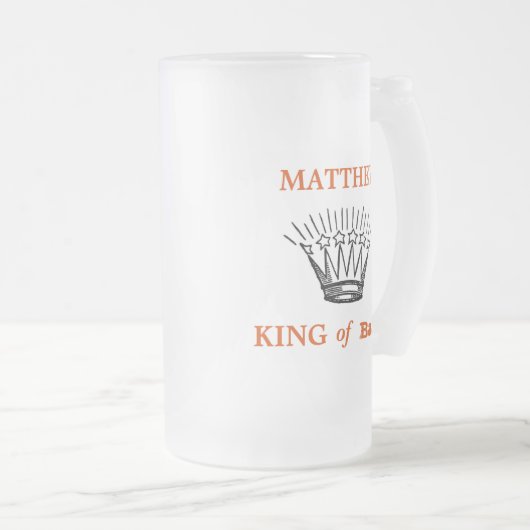 Personalisierter Bark Funny Mattglas Bierglas (VorderseiteRechts)