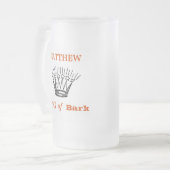 Personalisierter Bark Funny Mattglas Bierglas (Vorderseite Links)