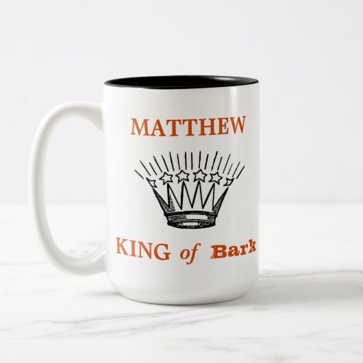 Personalisierter Bark Funny Zweifarbige Tasse (Links)