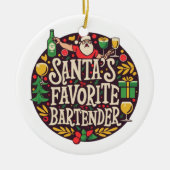 Personalisierter Barkeeper Weihnachtsschmuck (Vorne)