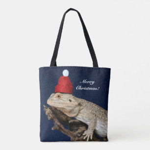 Personalisierter Bartdrachenechse - Weihnachtsmann Tasche