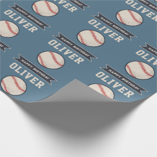 Personalisierter Baseball Alles Gute zum Geburtsta Geschenkpapier