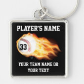 Personalisierter Baseball-ältere Geschenke, die Schlüsselanhänger (Vorne)