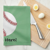 Personalisierter Baseball auf Green Kids Boys Handtuch (Viertel Falte)