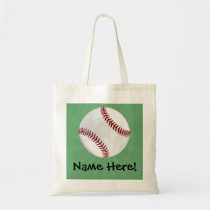 Personalisierter Baseball auf Grün scherzt Jungen Tragetasche