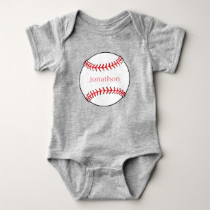 Personalisierter Baseball-Baby-Bodysuit Baby Strampler