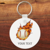 Personalisierter Baseball-Ball auf dem Schlüsselan Schlüsselanhänger (Vorderseite)