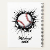 Personalisierter Baseball-Ball bricht durch die Ma Planer (Rückseite)