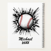 Personalisierter Baseball-Ball bricht durch die Ma Planer (Rückseite)