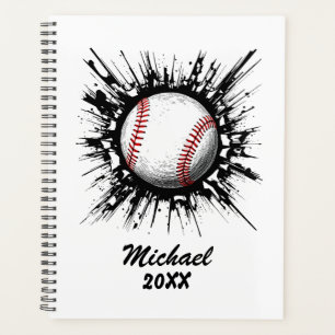 Personalisierter Baseball-Ball bricht durch die Ma Planer