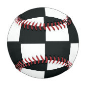 Personalisierter Baseball-Ball in Schwarzweiß Baseball (Rückseite)