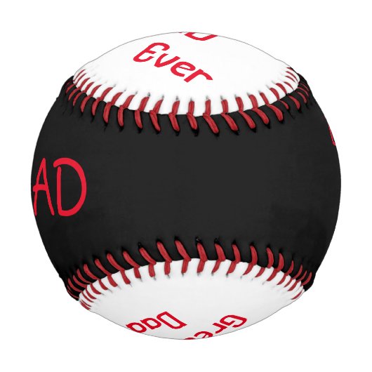 Personalisierter Baseball/Bester Vater je/ Baseball (Rückseite)