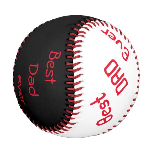 Personalisierter Baseball/Bester Vater je/ Baseball (Schrägansicht)