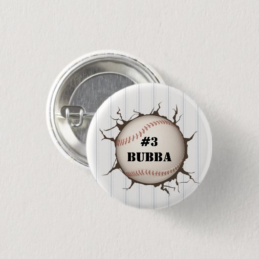 Personalisierter Baseball-Button Button (Vorne & Hinten)