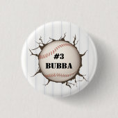 Personalisierter Baseball-Button Button (Vorderseite)