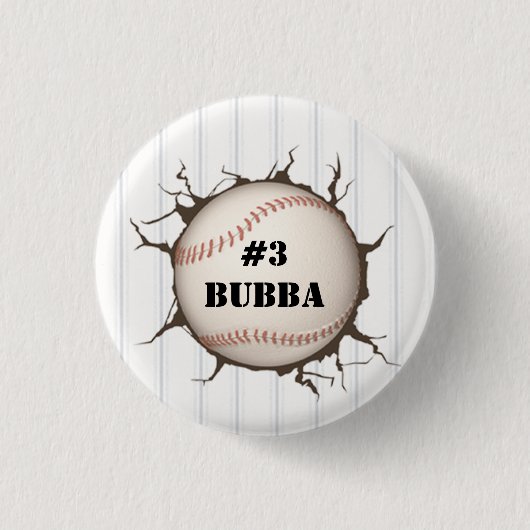 Personalisierter Baseball-Button Button (Vorderseite)