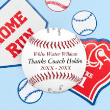 Personalisierter Baseball-Coach Dankeschön-Geschen