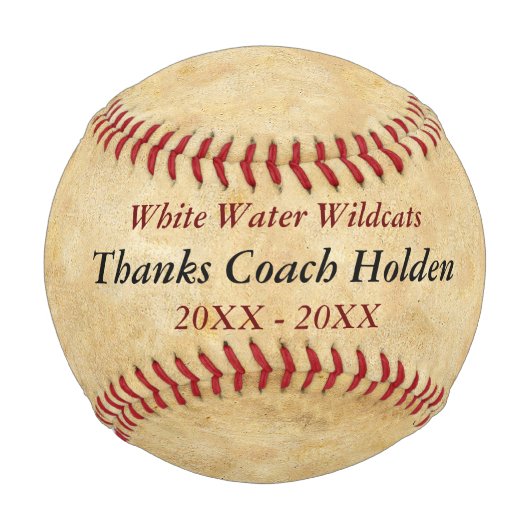 Personalisierter Baseball-Coach Dankeschön-Geschen Baseball (Vorderseite)