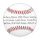 Personalisierter Baseball-Coach Dankeschön-Geschen Baseball (Rückseite)