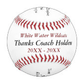 Personalisierter Baseball-Coach Dankeschön-Geschen Baseball (Vorderseite)